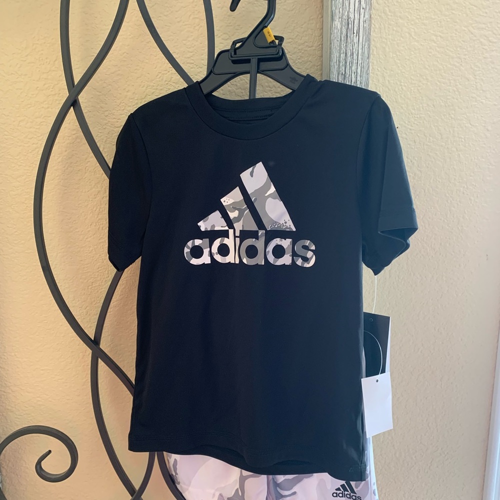 Adidas Kids Black, white Set T-Shirt/ shorts